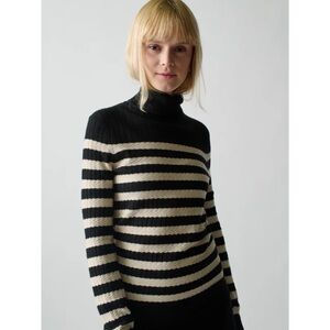 Lingua Franca Morrissey Stripe Turtleneck Small
